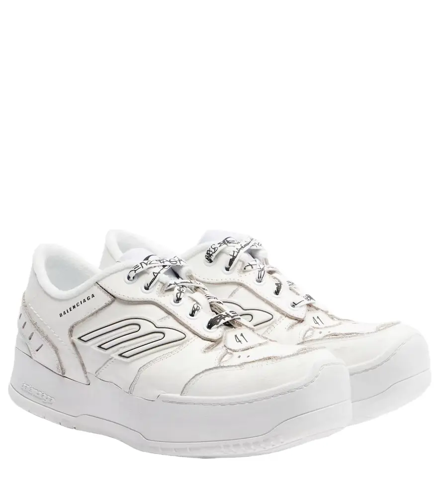 Balenciaga Hamptons leather platform sneakers