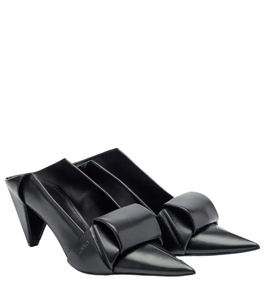 Loewe Origami leather mules