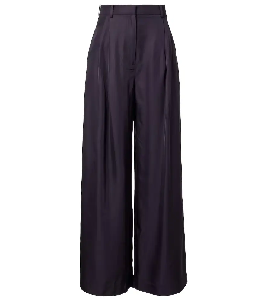 The Frankie Shop Marfa pleated twill wide-leg pants