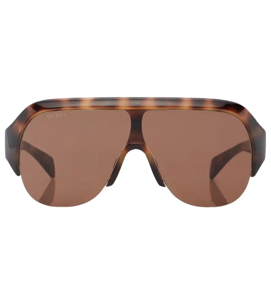 Gucci Lettering shield sunglasses