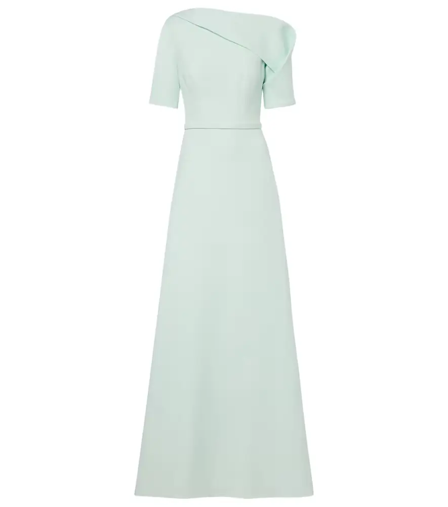 Safiyaa Stephanie draped crêpe gown