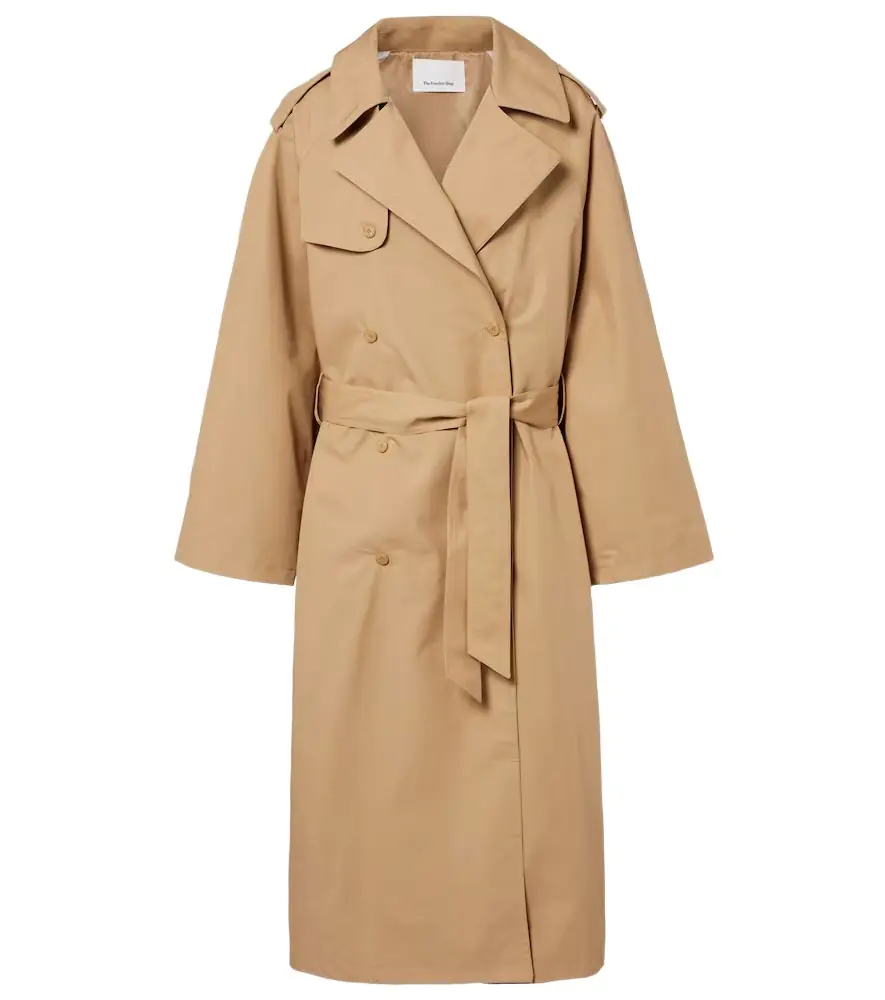 The Frankie Shop Riva oversized cotton trench coat