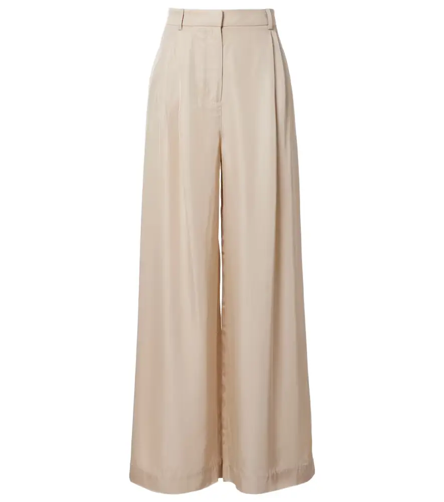 The Frankie Shop Marfa pleated twill wide-leg pants