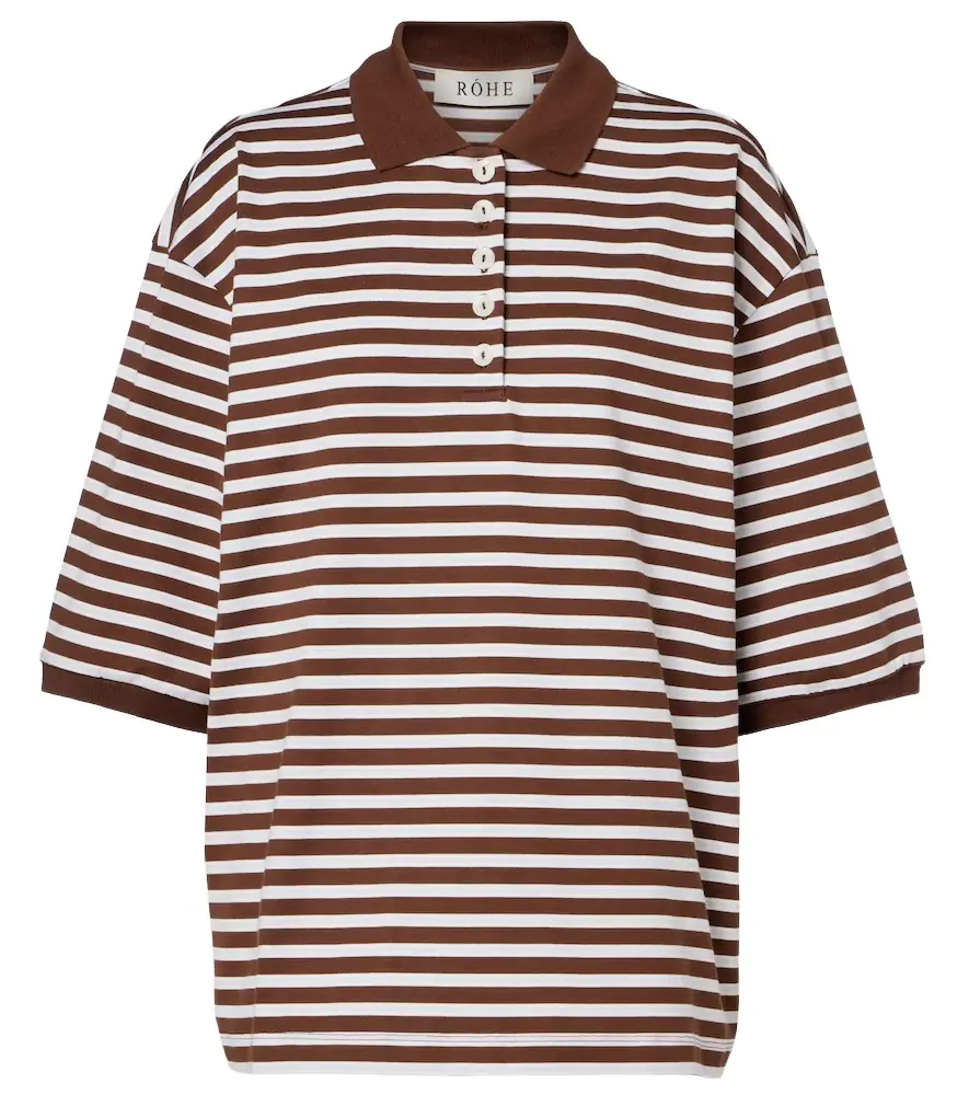 Rohe Róhe Striped oversized cotton polo shirt
