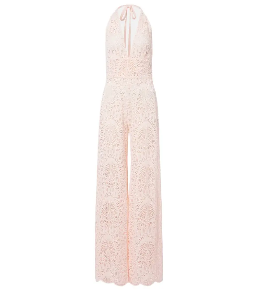 Alexandra Miro Irena halterneck lace jumpsuit