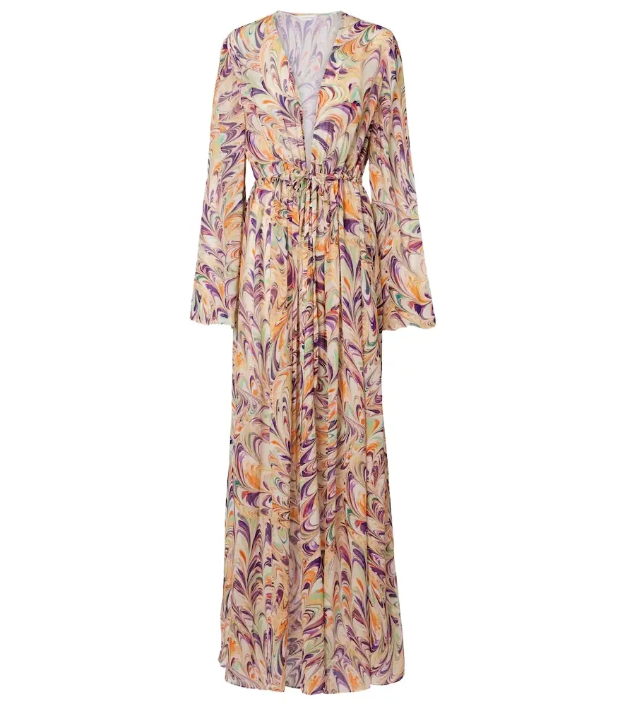 Alexandra Miro Chloe printed georgette kaftan