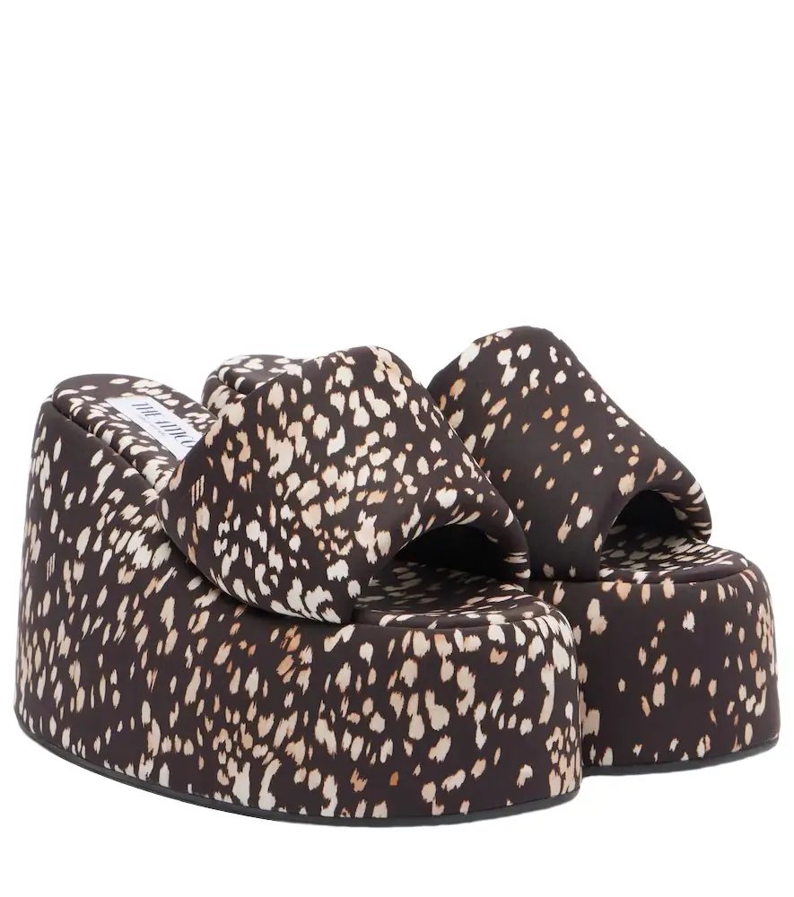 The Attico Mochi leopard-print platform sandals