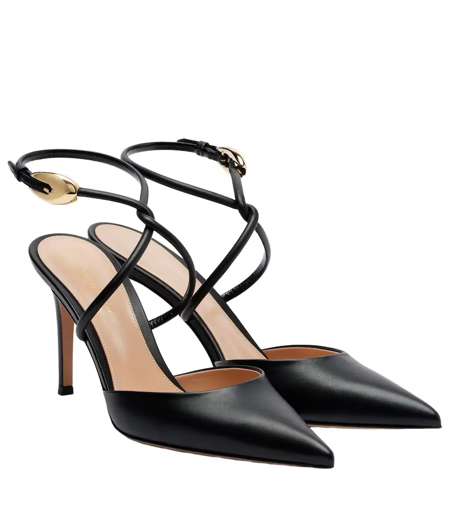 Gianvito Rossi Leather slingback pumps