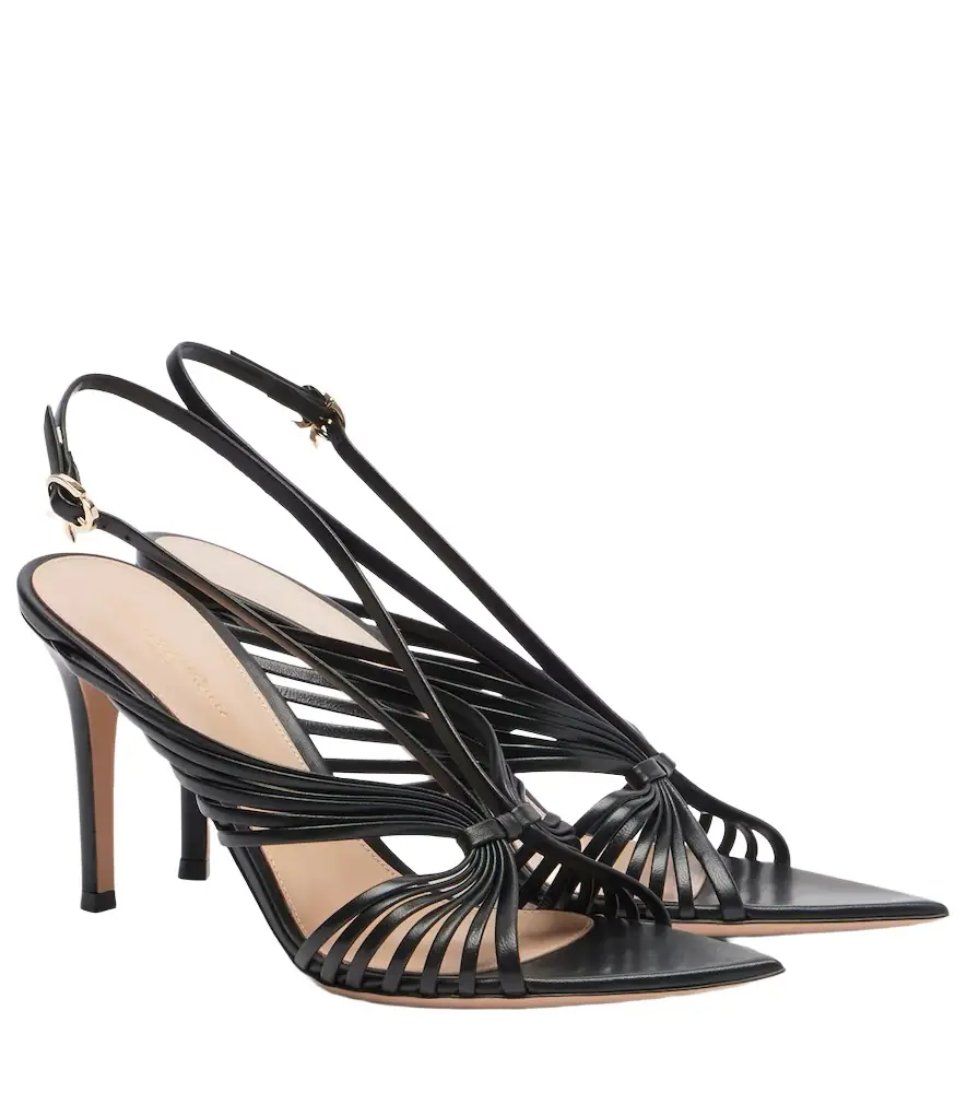 Gianvito Rossi Leather slingback sandals