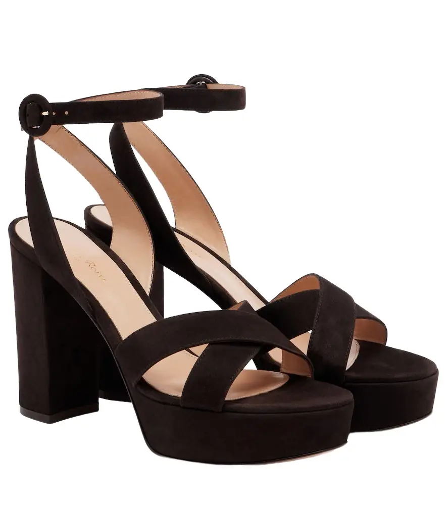 Gianvito Rossi Sabrina suede platform sandals