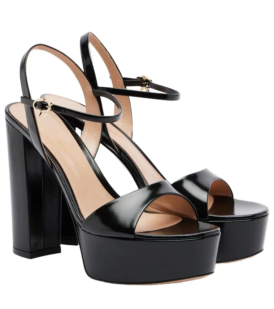 Gianvito Rossi Marlena leather platform sandals