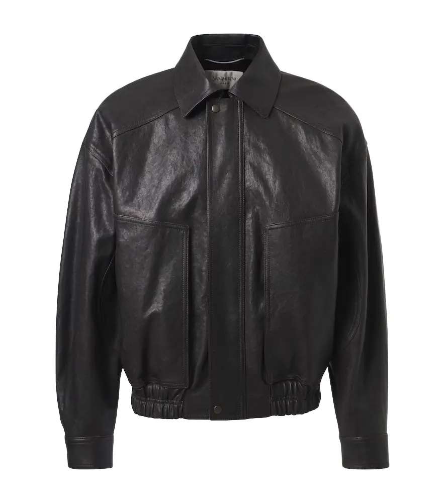 Saint Laurent Leather blouson jacket