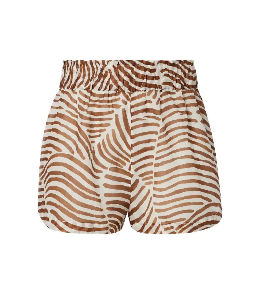 ViX Paula Hermanny Lana printed cotton shorts