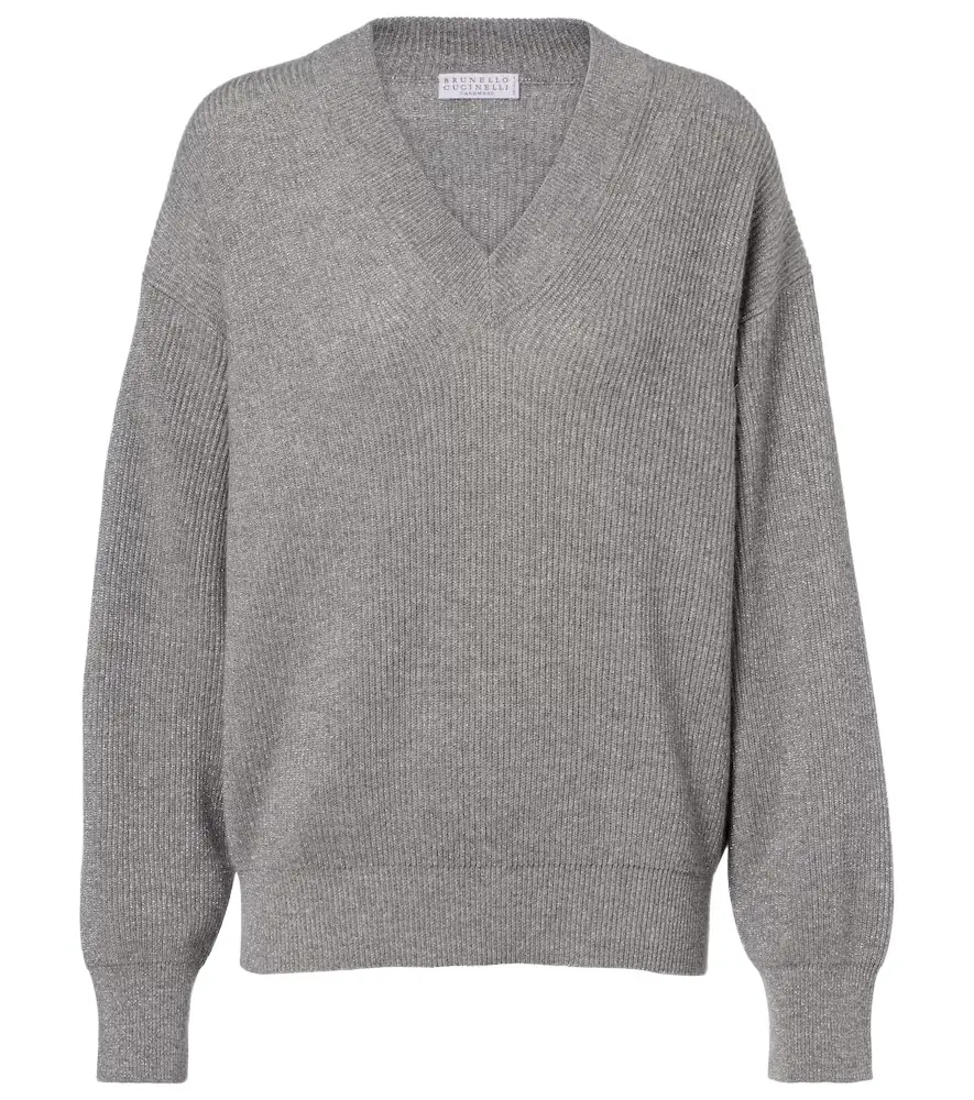 Brunello Cucinelli Ribbed-knit cashmere-blend sweater