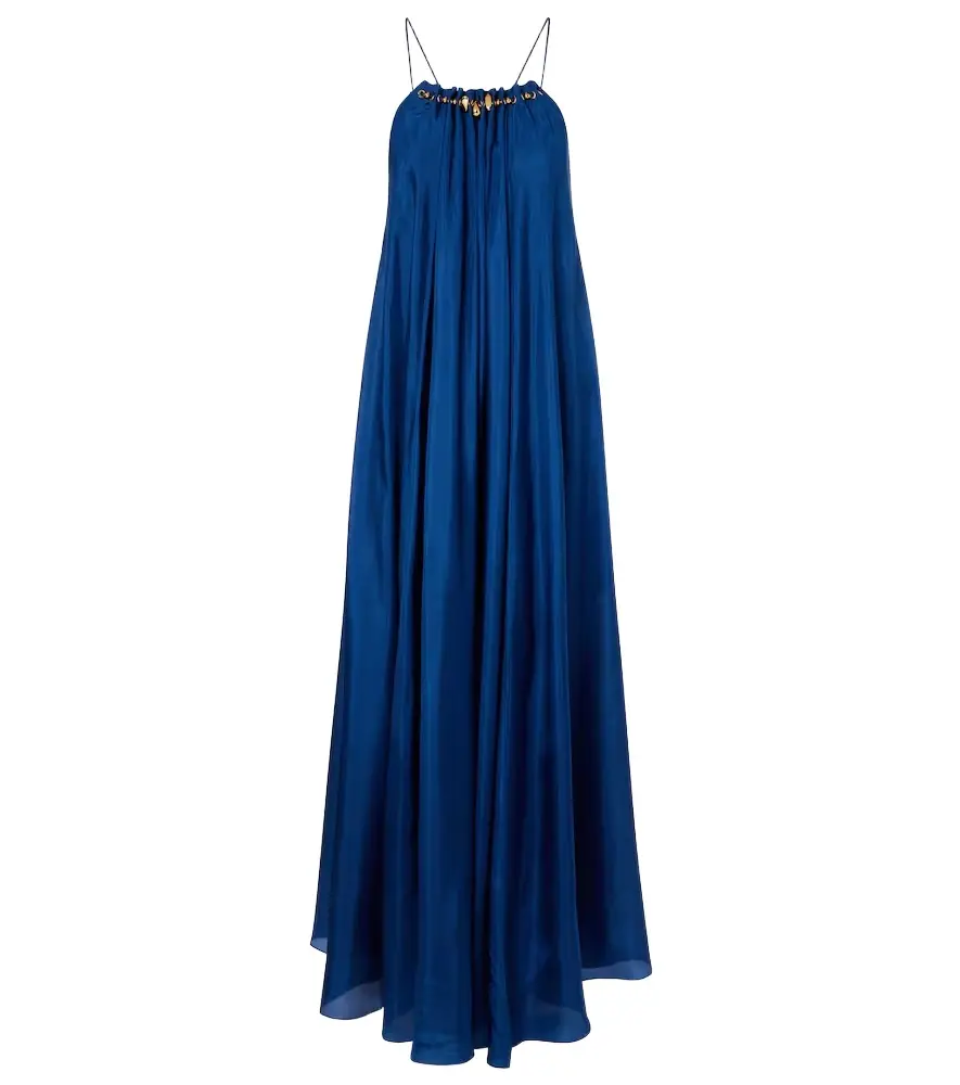 Zimmermann Aster beaded halterneck silk maxi dress