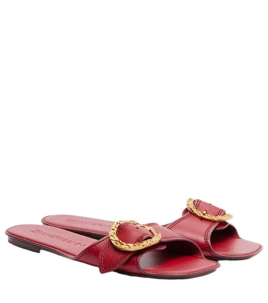 Zimmermann Solena leather slides