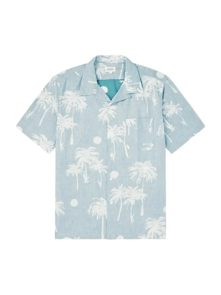 Hartford New Palmito Convertible-Collar Printed Cotton Shirt - Men