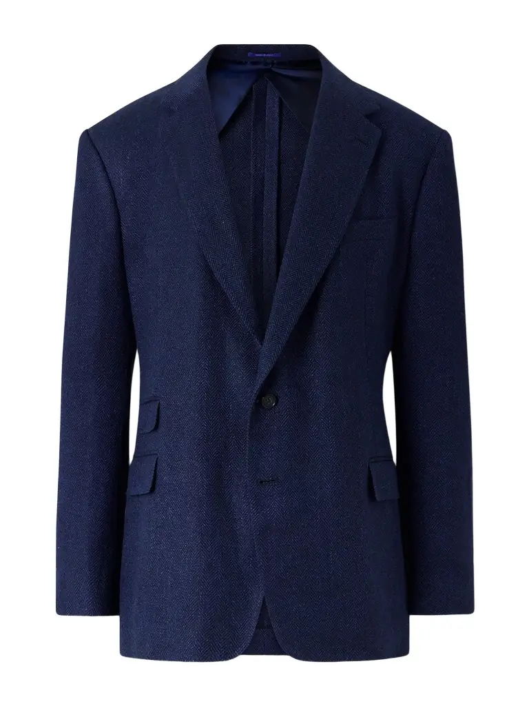 Ralph Lauren Purple Label Herringbone Cotton, Silk and Linen-Blend Blazer - Men