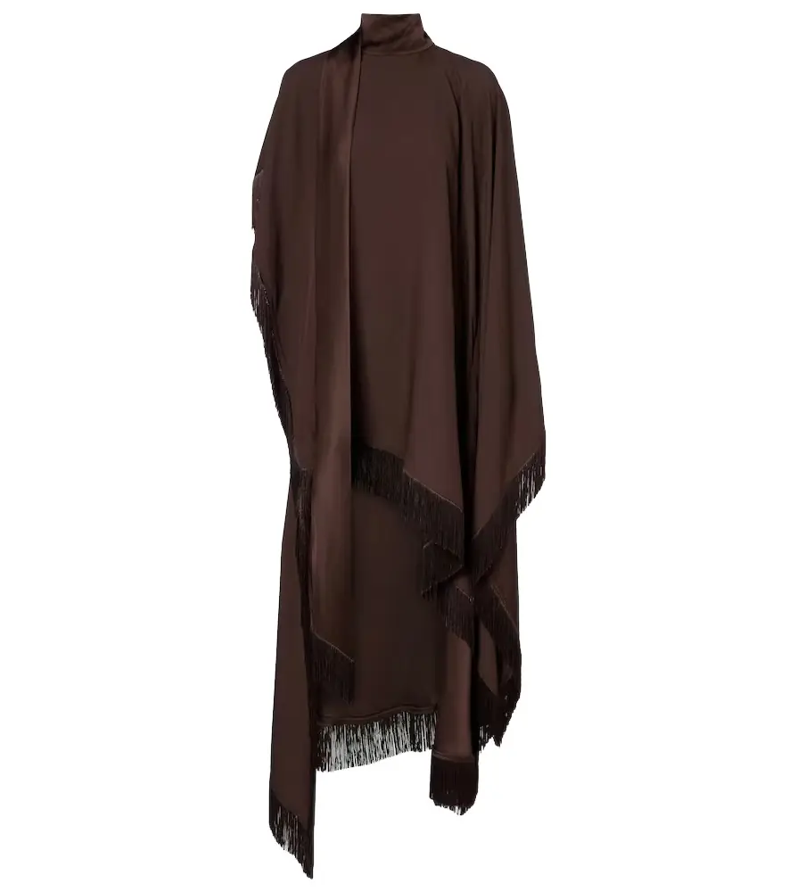 Taller Marmo California fringed satin kaftan