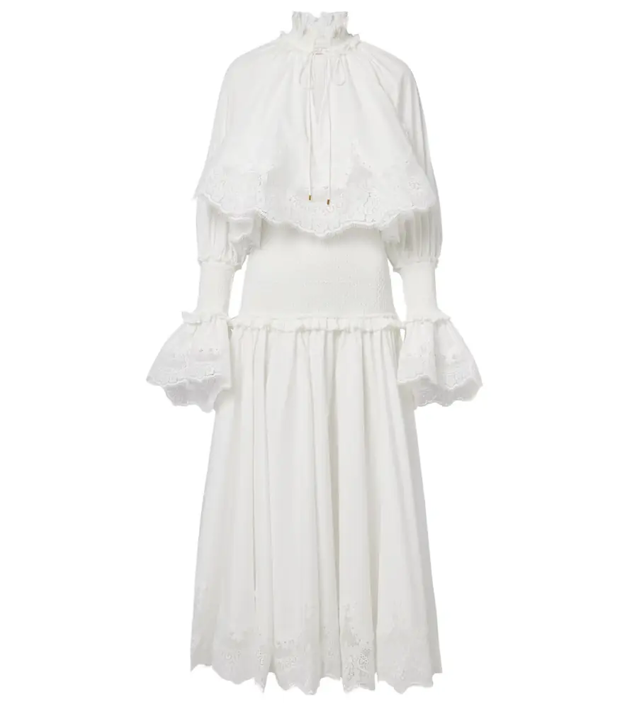 Zimmermann Alchemy lace-trimmed cotton poplin maxi dress