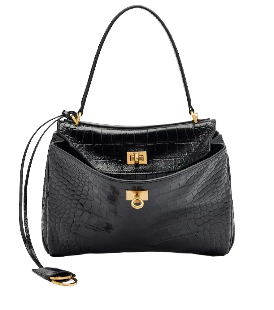 Balenciaga Rodeo Small croc-effect leather tote bag - Women's Bags