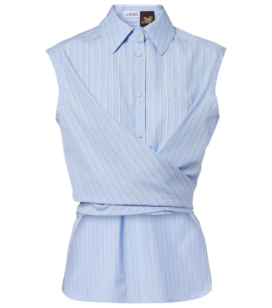 Paula's Ibiza striped cotton poplin shirt