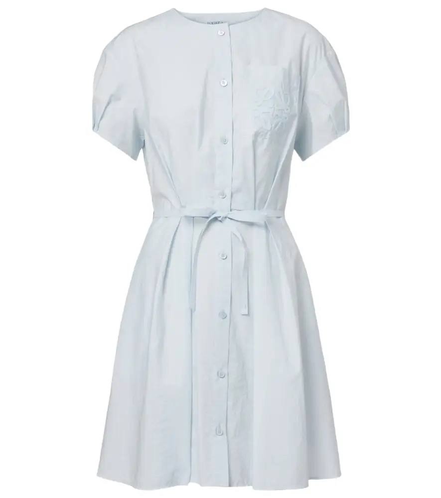 Loewe Paula's Ibiza Anagram cotton-blend shirt dress