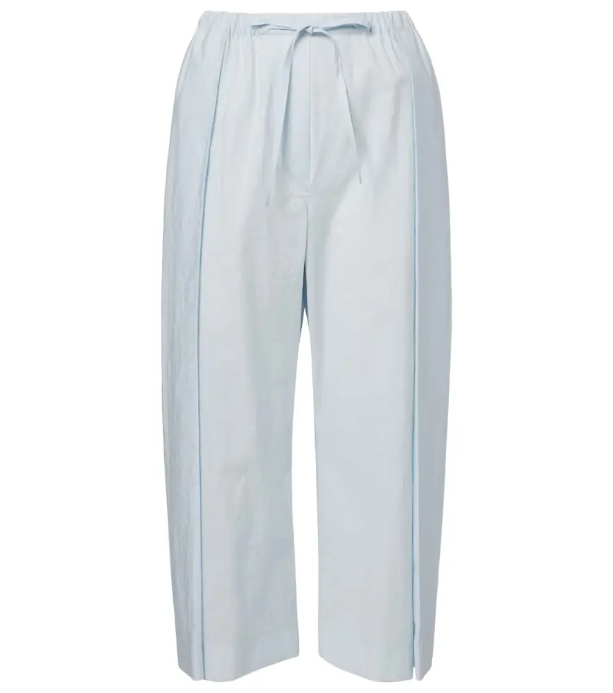 Loewe Paula's Ibiza cotton-blend poplin wide-leg pants