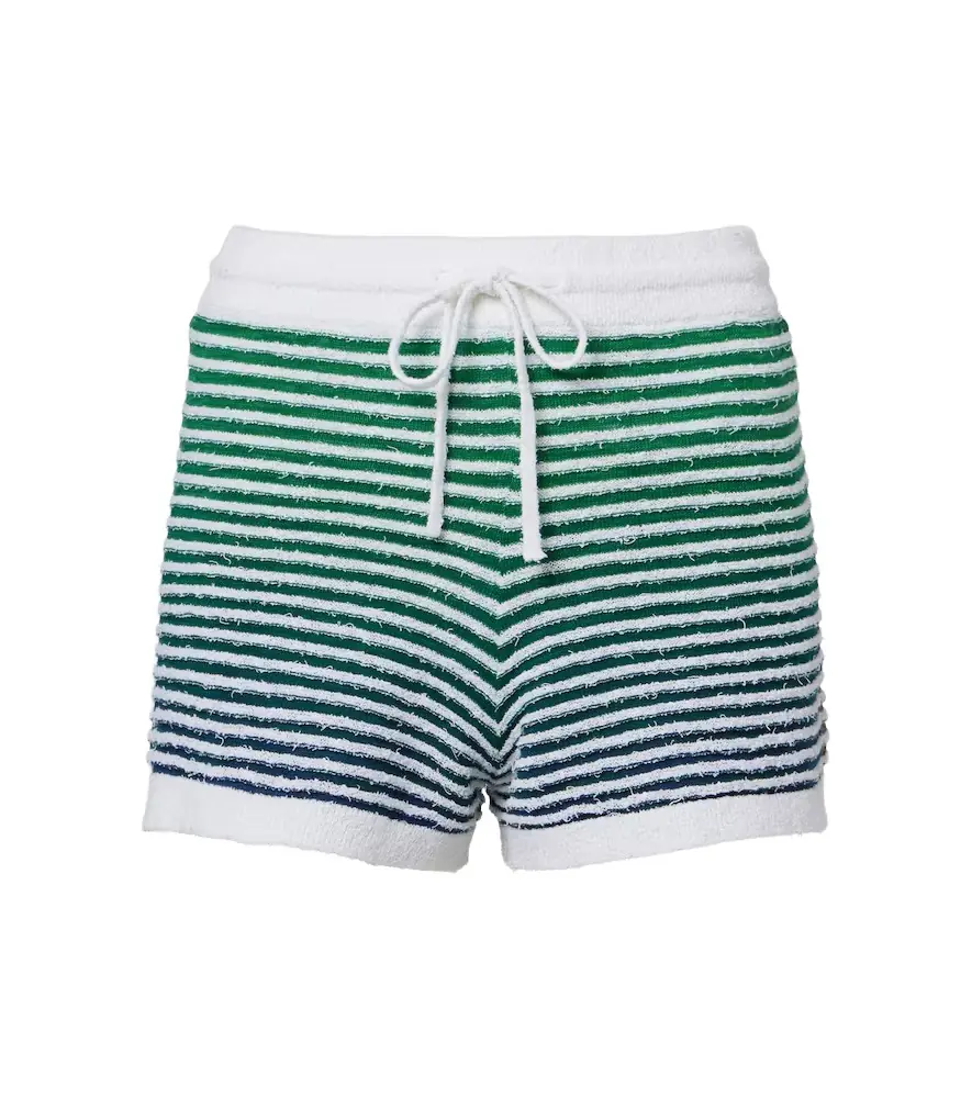 Loewe Paula's Ibiza striped cotton-blend shorts