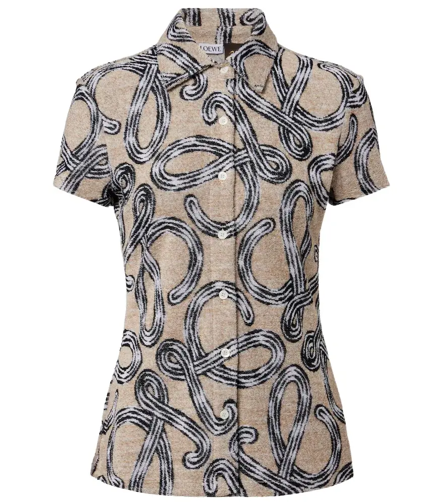 Loewe Paula's Ibiza Anagram cotton-blend shirt