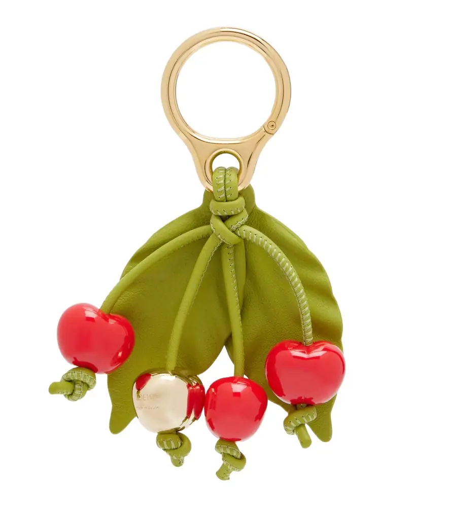Loewe Paula's Ibiza Cherry leather-trimmed charm