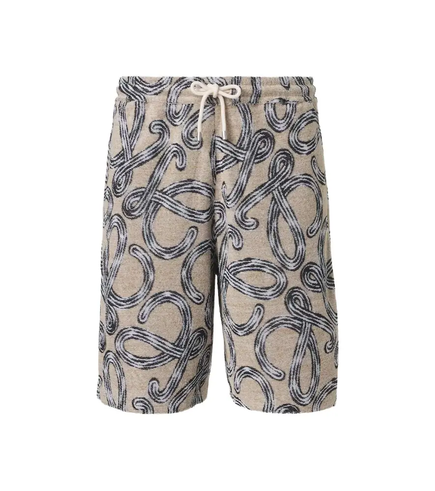 Loewe Paula's Ibiza cotton-blend terry Bermuda shorts
