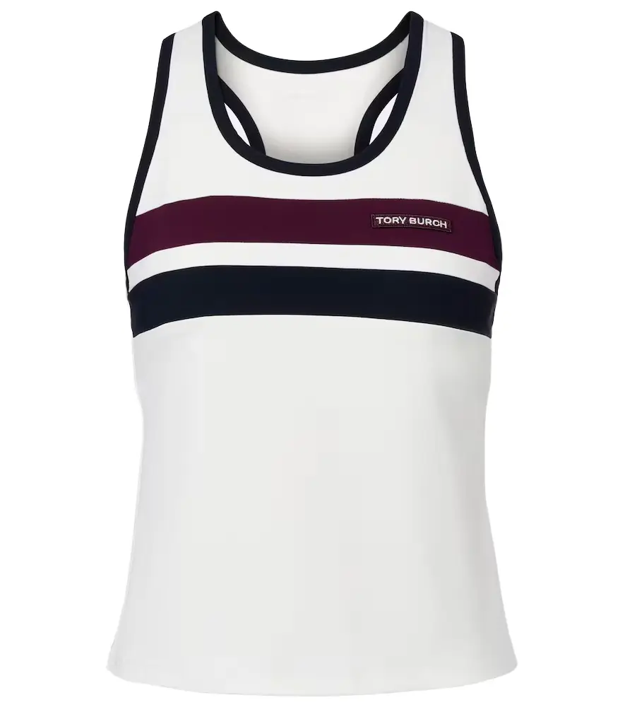 Tory Burch Striped jersey tank top