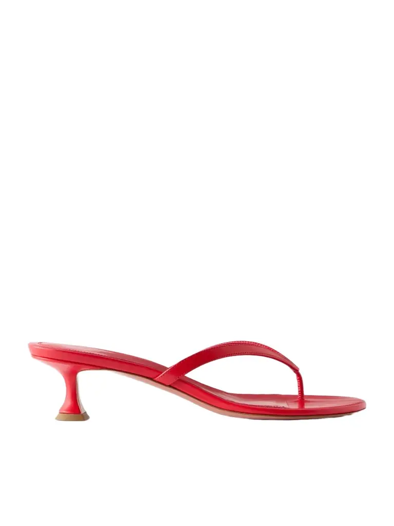 Amina Muaddi Juliette 45 Leather Sandals