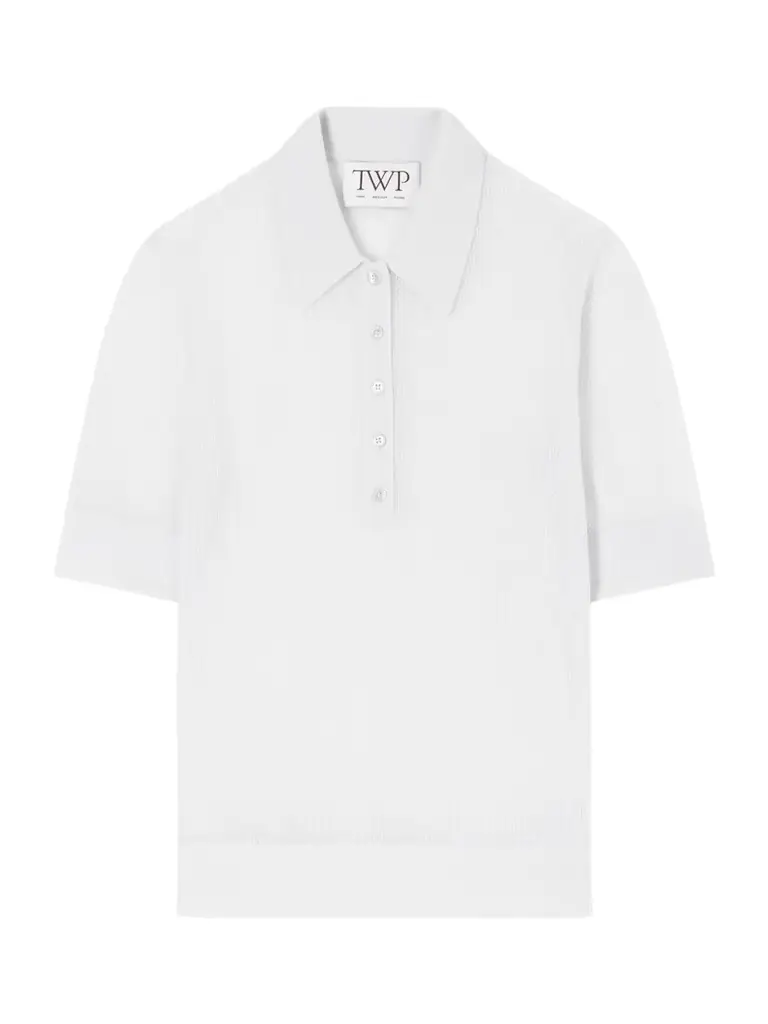 TWP Open Stitch Cashmere Polo Shirt