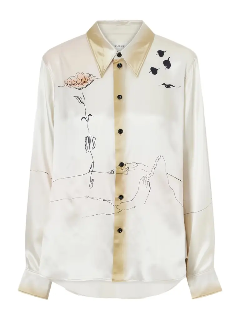 Lemaire Printed Silk-satin Shirt