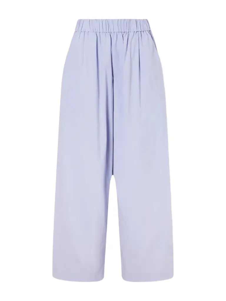 St. Agni Everyday Cotton-blend Poplin Wide-leg Pants