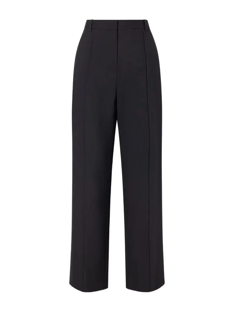 St. Agni Pleated Pinstriped Woven Wide-leg Pants