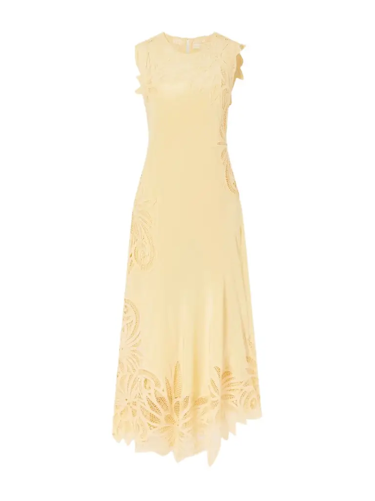 Ulla Johnson Idra Embroidered Silk Midi Dress