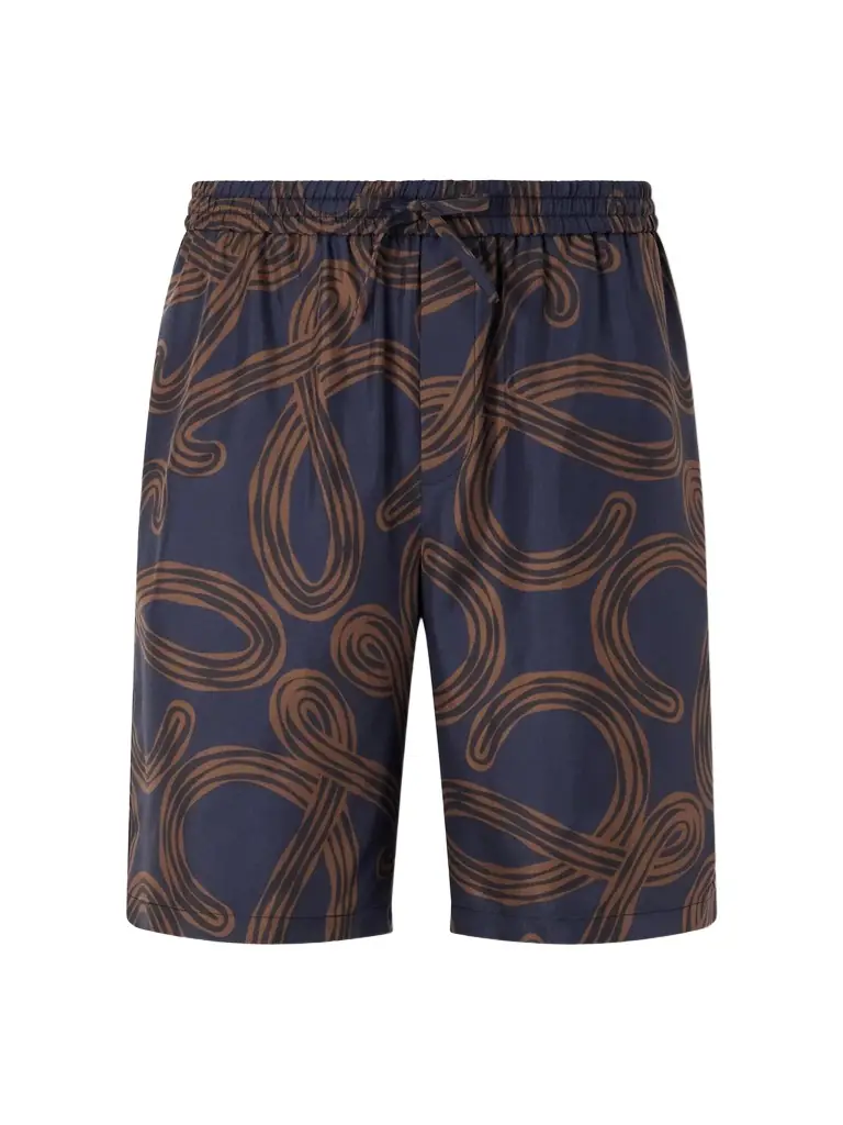 Loewe Paula's Ibiza Straight-Leg Printed Silk Drawstring Shorts - Men