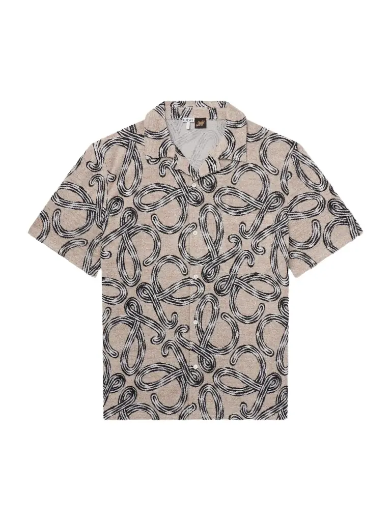 Loewe Paula's Ibiza Camp-Collar Printed Cotton-Blend Terry Shirt - Men