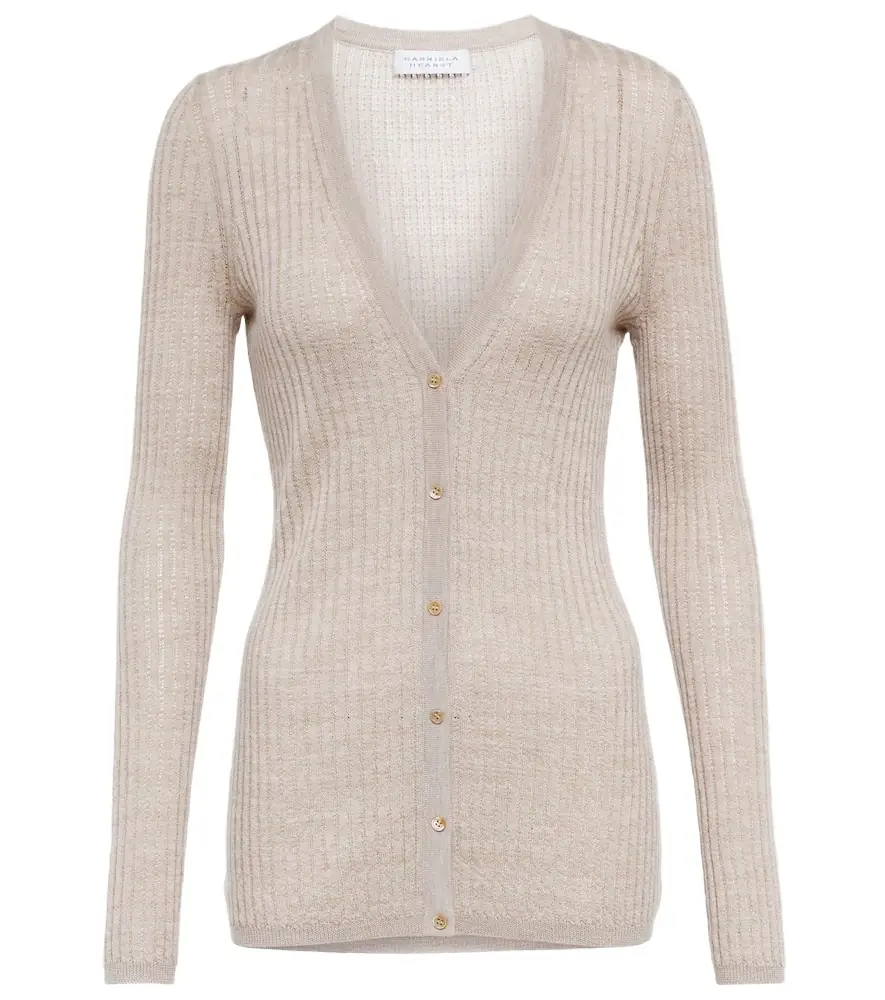 Gabriela Hearst Emma pointelle cashmere and silk cardigan