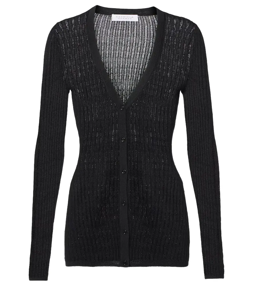Gabriela Hearst Emma pointelle cashmere and silk cardigan