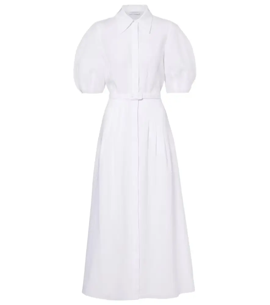 Gabriela Hearst Maude belted linen shirt dress