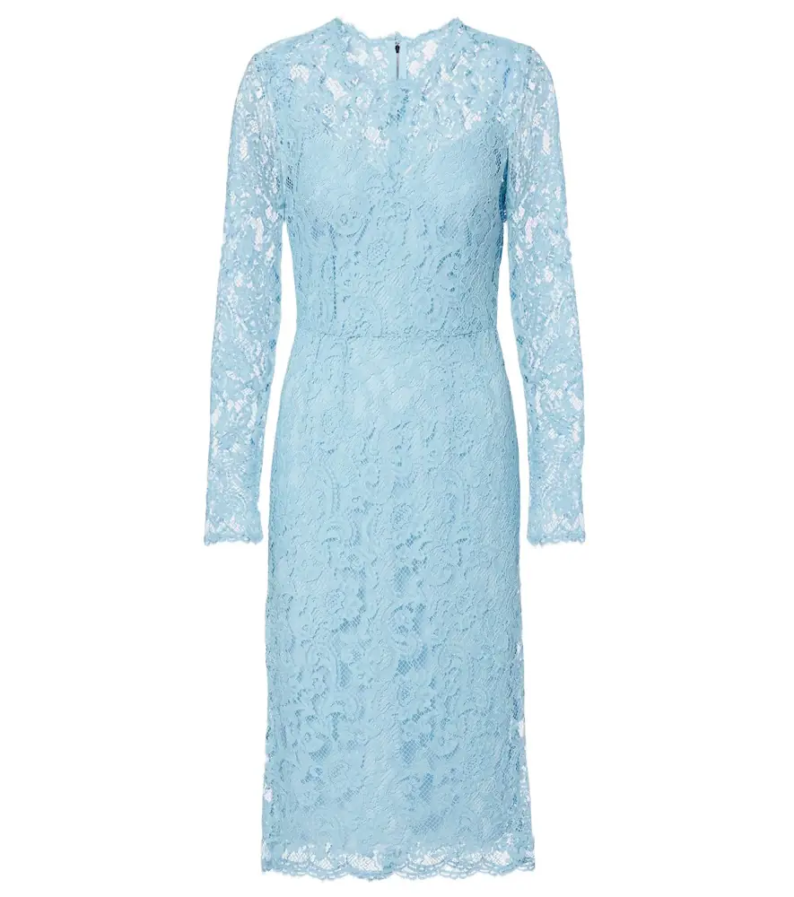 Dolce & Gabbana Cotton-blend lace cocktail dress