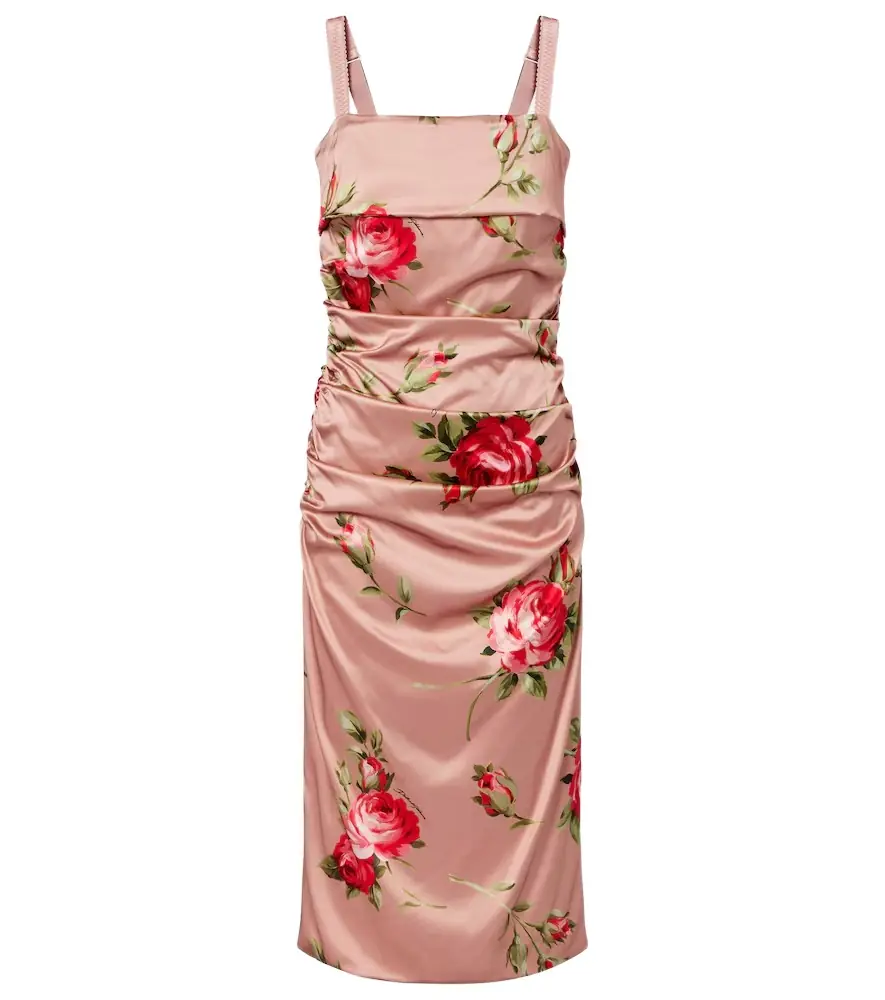 Dolce & Gabbana Floral satin midi dress