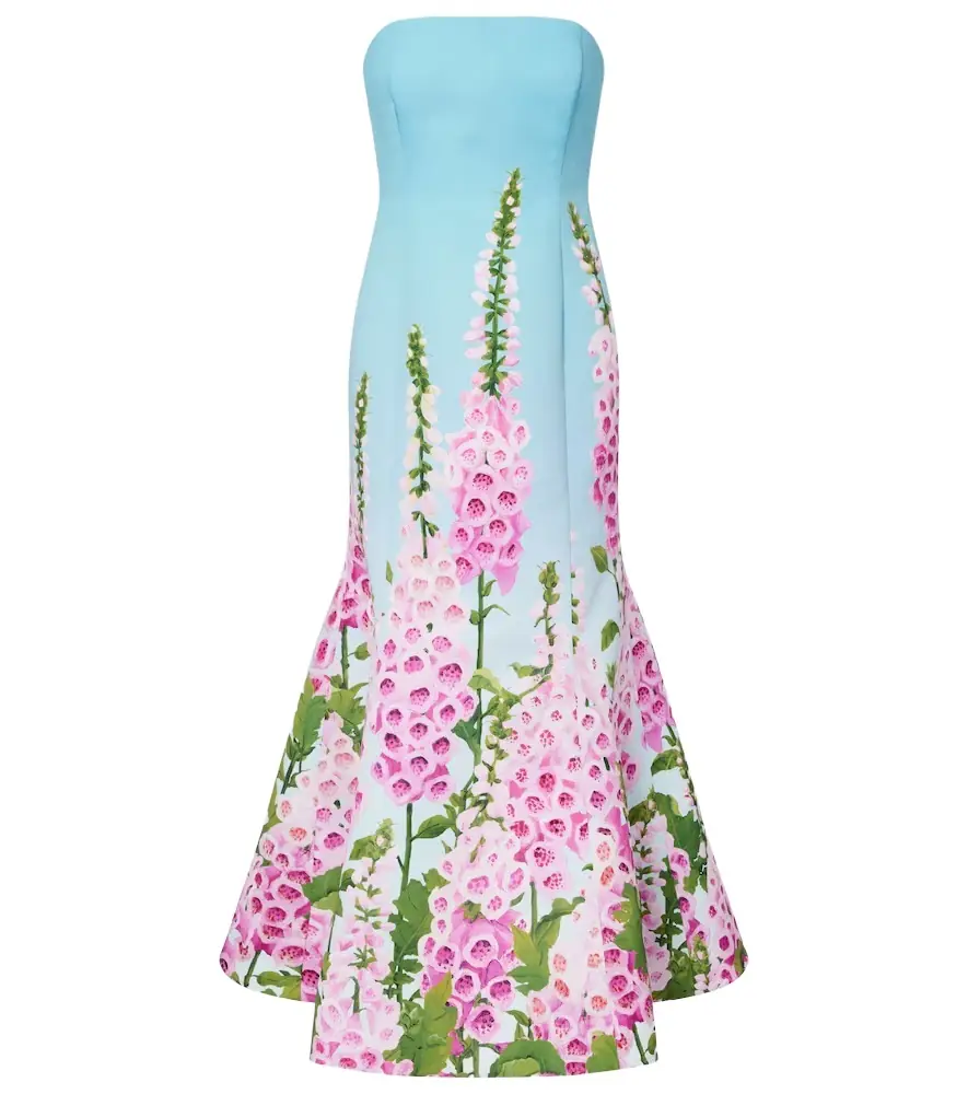 Oscar de la Renta Foxglove corset gown