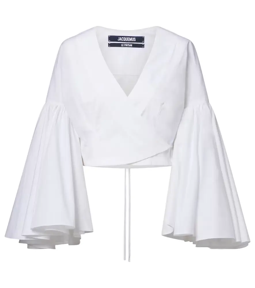 Jacquemus Paysan cotton poplin wrap top