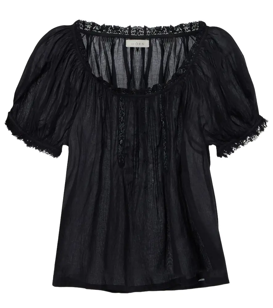 Doen Dôen Frederica cotton voile top
