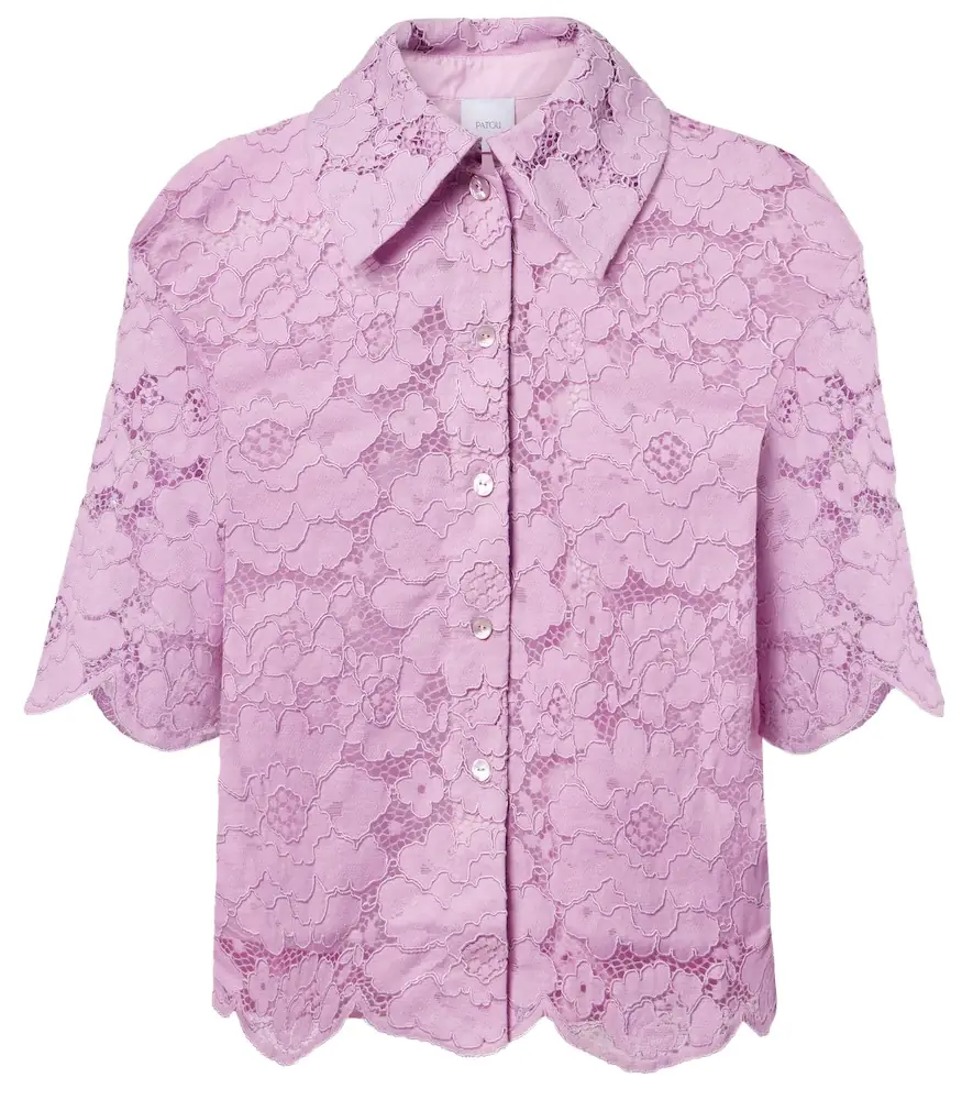 Patou Cotton-blend lace shirt
